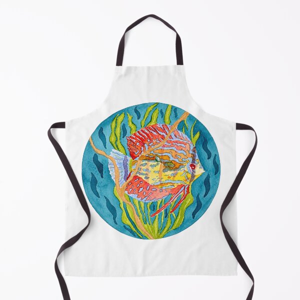 Item preview, Discus Fish - Beneath the Quiet Current – Kintsugi Fish Watercolour designed and sold by newsuept25.art.