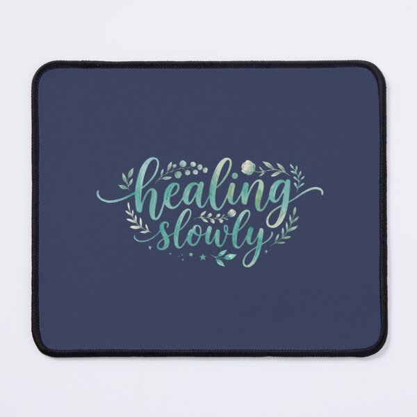 Item preview, Healing Slowly – Soft Mental Health & Self Love Quote designed and sold by WallMuseStudio .