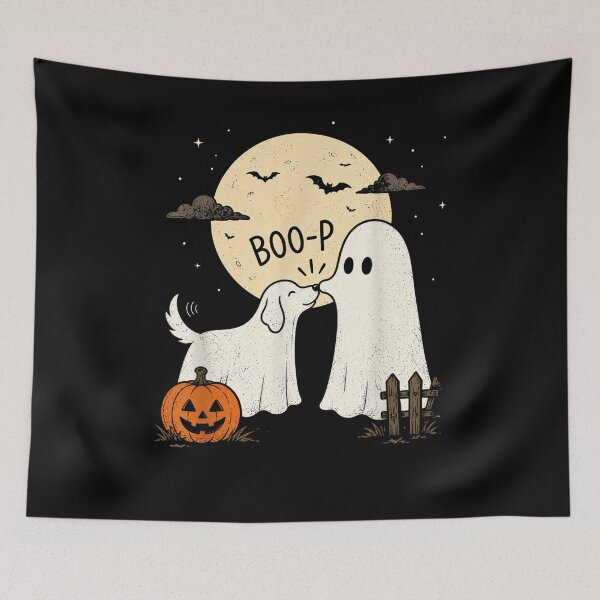 Item preview, Retro Boo Boo-p Dog Ghost Funny Halloween Dog Lovers Dog designed and sold by carlobtzzzz.