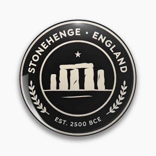 Artikelvorschau, Vintage-Kreisabzeichen Stonehenge England Reisewappen Vektor entworfen und verkauft von Shutter-Dragon.