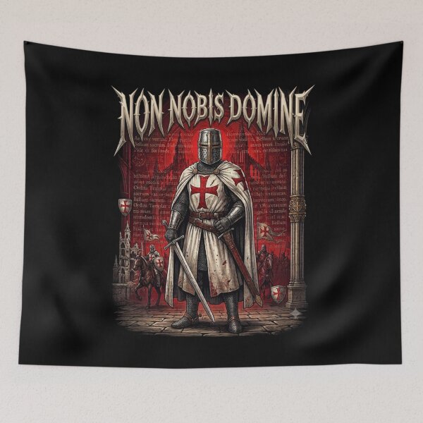 Item preview, Non Nobis Domine Templar Knight Crusader Warrior designed and sold by Flirt-Teez.