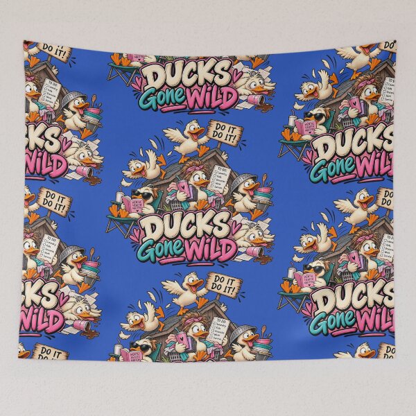 Item preview, Ducks Gone Wild – Funny Chaos & To-Do List Duck Cartoon designed and sold by OutlanderDesigns.