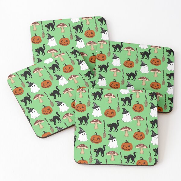 Item preview, Nostalgic Halloween green pattern designed and sold by Designsbyleahhh.
