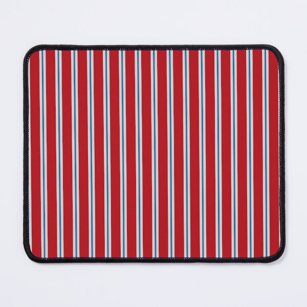 Item preview, Thin Light Blue and White Stripes on a Muted Red Background designed and sold by The Flying Bunny Studio.