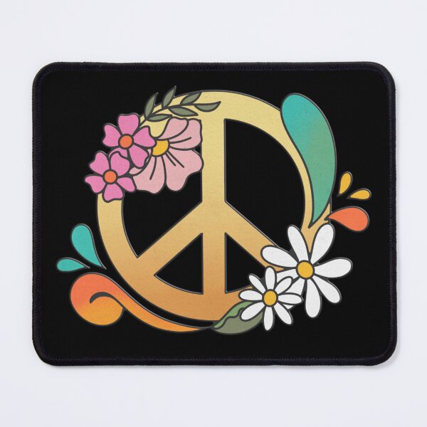 Item preview, Retro 60s 70s Peace Symbol Floral Hippie designed and sold by Jt41.