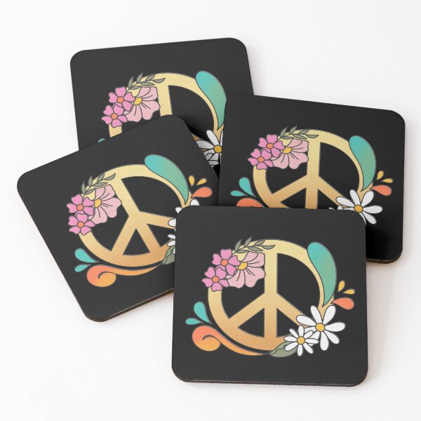 Item preview, Retro 60s 70s Peace Symbol Floral Hippie designed and sold by Jt41.