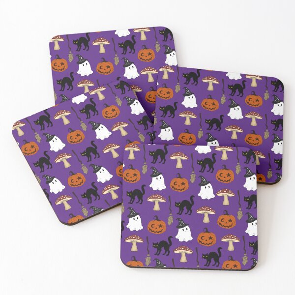 Item preview, Nostalgic Halloween purple pattern designed and sold by Designsbyleahhh.