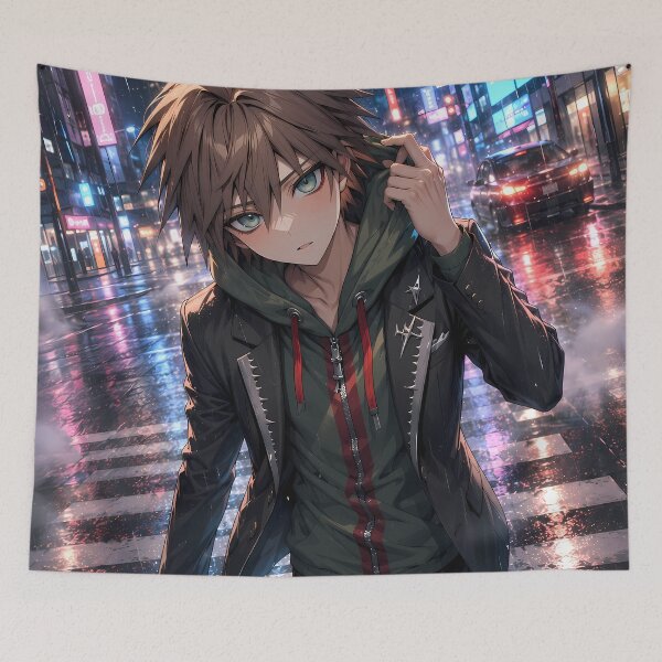 Item preview, Makoto Naegi Danganronpa Neon Rain City Wanderer designed and sold by mildaclairmo.