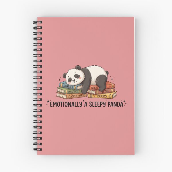 Item preview, Emotionally Sleepy Panda – Cute Aesthetic Mental Health Quote designed and sold by WallMuseStudio .