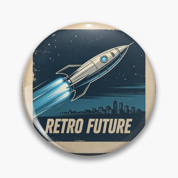 Item preview, Retro Future Space Rocket Vintage designed and sold by FerretSpark.