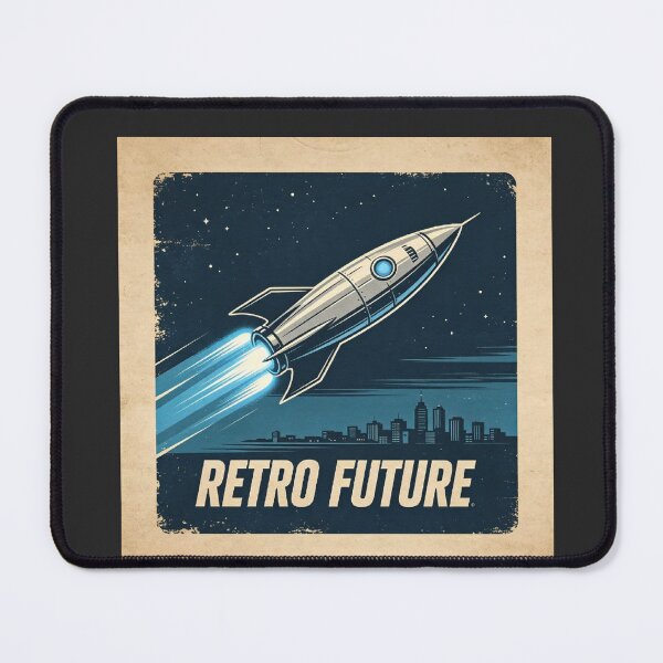 Item preview, Retro Future Space Rocket Vintage designed and sold by FerretSpark.