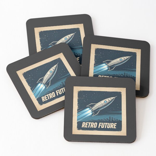 Item preview, Retro Future Space Rocket Vintage designed and sold by FerretSpark.