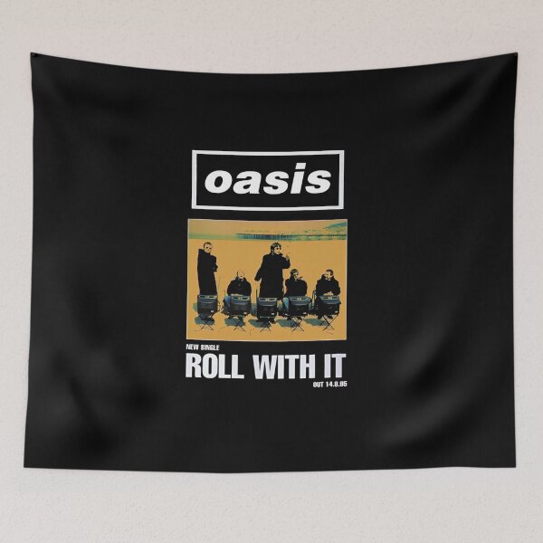 Item preview, Oasis Roll With It Single Vintage Poster designed and sold by cubomtumeshop.