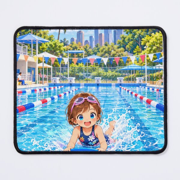 Item preview, Kenzie Swimming Cartoon Character Design designed and sold by Kenzie & Co.