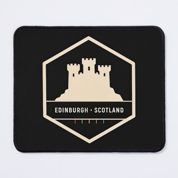 Item preview, Vintage Hexagon Badge Edinburgh Castle Scotland Travel Crest Vector designed and sold by Shutter-Dragon.