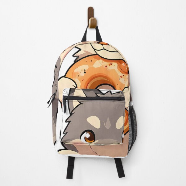 Item preview, Cute Gray Wolf Puppy Hugging Apple Cider Donut designed and sold by pumsquare.