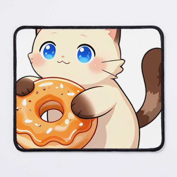 Item preview, Cute Ragdoll Cat Hugging Glazed Apple Cider Donut designed and sold by pumsquare.