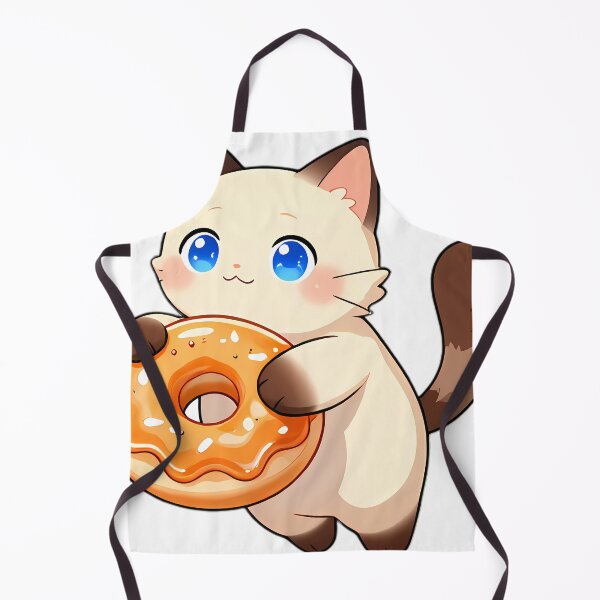 Item preview, Cute Ragdoll Cat Hugging Glazed Apple Cider Donut designed and sold by pumsquare.