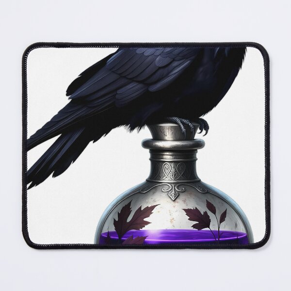 Item preview, Gothic Raven Antique Pewter Poison Flask designed and sold by IllumeInk.