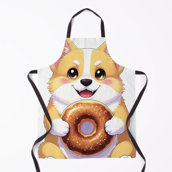 Item preview, Cute Corgi Puppy Hugging Cinnamon Spiced Cider Donut designed and sold by pumsquare.