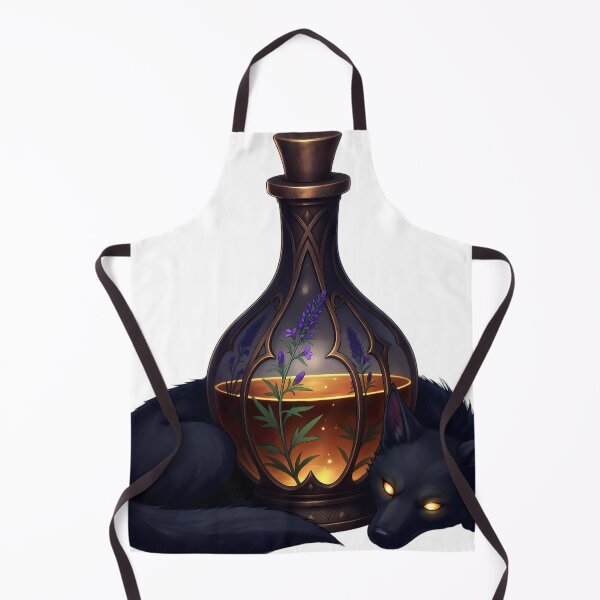 Item preview, Gothic Shadow Wolf Cub Carved Bronze Poison Bottle designed and sold by IllumeInk.