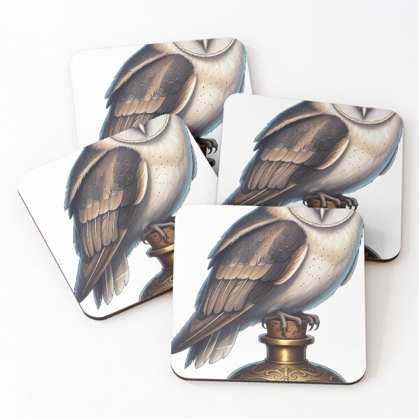 Item preview, Gothic Barn Owl Antique Brass Apothecary Phial designed and sold by IllumeInk.
