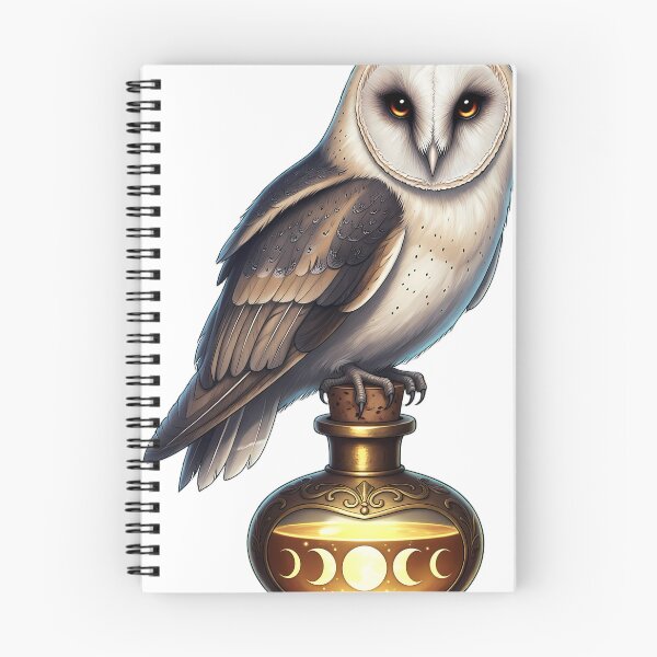 Item preview, Gothic Barn Owl Antique Brass Apothecary Phial designed and sold by IllumeInk.
