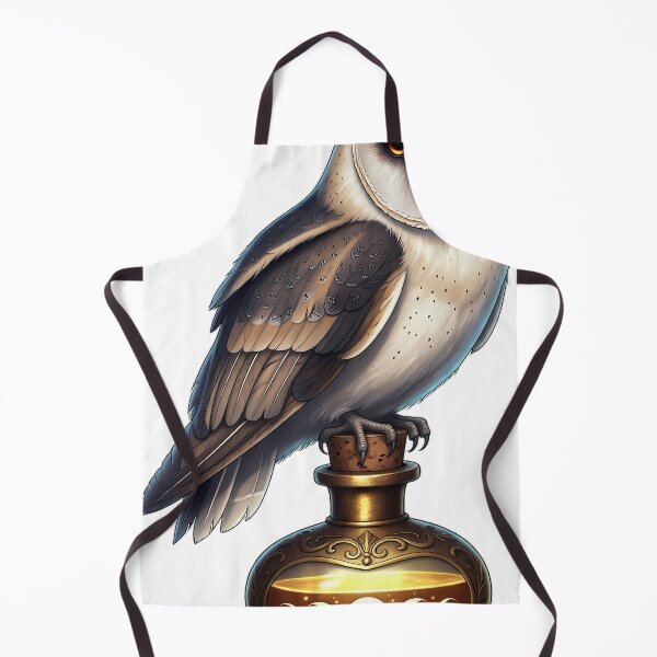 Item preview, Gothic Barn Owl Antique Brass Apothecary Phial designed and sold by IllumeInk.