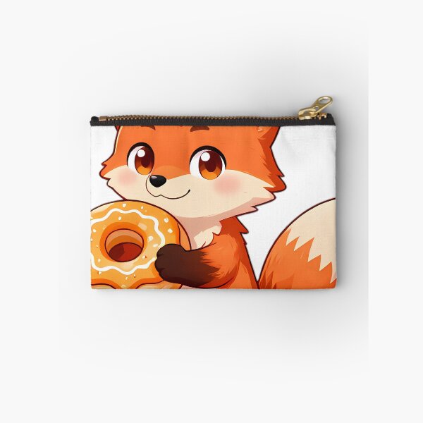 Item preview, Cute Red Fox Cub Hugging Glazed Cider Donut designed and sold by pumsquare.
