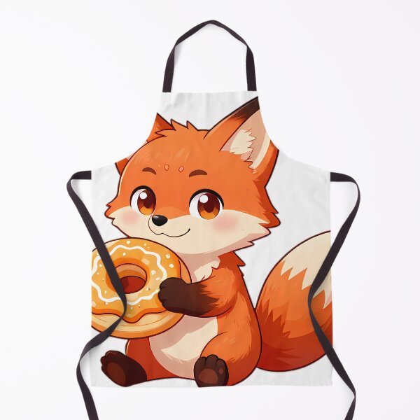Item preview, Cute Red Fox Cub Hugging Glazed Cider Donut designed and sold by pumsquare.