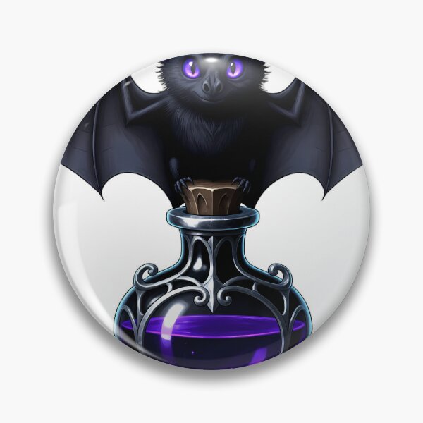 Item preview, Gothic Bat Obsidian Poison Phial & Nightshade designed and sold by IllumeInk.