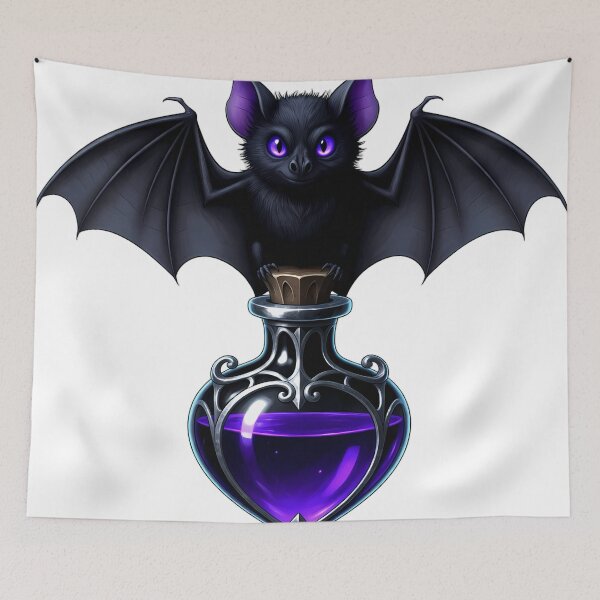 Item preview, Gothic Bat Obsidian Poison Phial & Nightshade designed and sold by IllumeInk.
