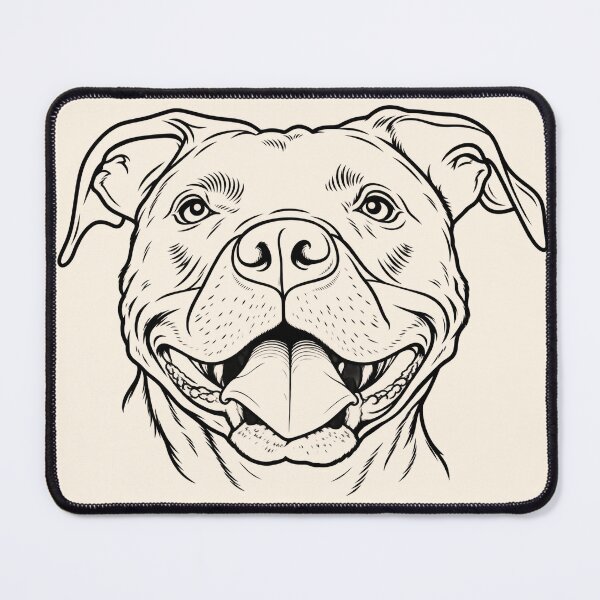 Item preview, Happy Pit Bull – Minimalist Dog Line Art designed and sold by sososweett.