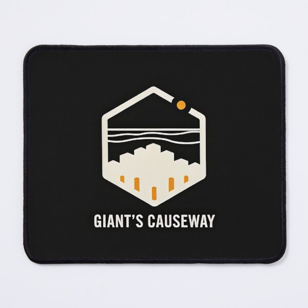 Item preview, Vintage Hexagon Badge Giant's Causeway Northern Ireland Travel Crest Vector designed and sold by Shutter-Dragon.