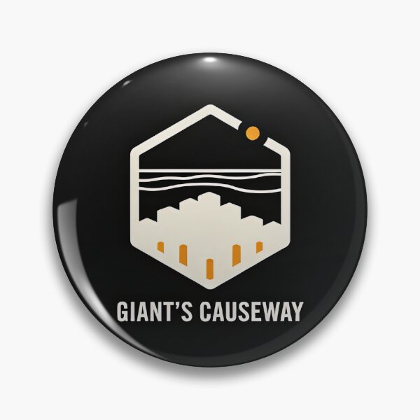 Item preview, Vintage Hexagon Badge Giant's Causeway Northern Ireland Travel Crest Vector designed and sold by Shutter-Dragon.