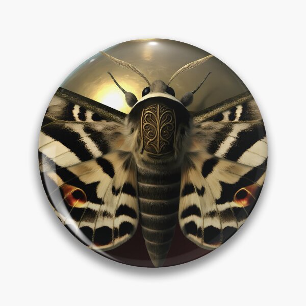 Item preview, Gothic Death's-head Hawkmoth Antique Brass Poison Bottle designed and sold by IllumeInk.