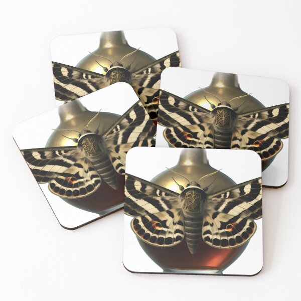 Item preview, Gothic Death's-head Hawkmoth Antique Brass Poison Bottle designed and sold by IllumeInk.
