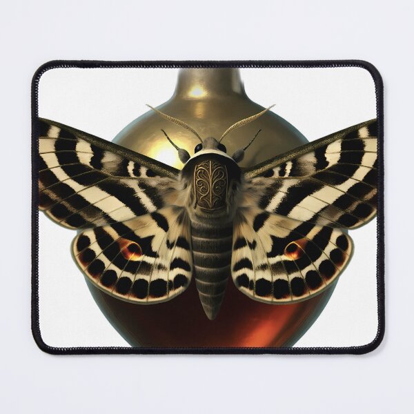Item preview, Gothic Death's-head Hawkmoth Antique Brass Poison Bottle designed and sold by IllumeInk.