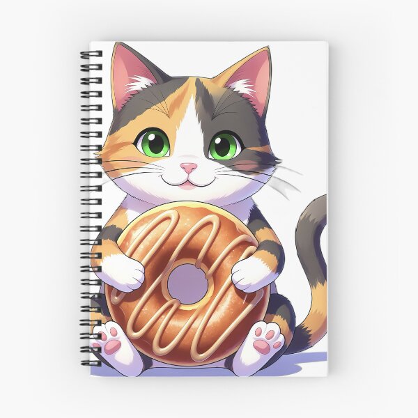 Item preview, Cute Calico Cat Hugging Glazed Apple Cider Donut designed and sold by pumsquare.