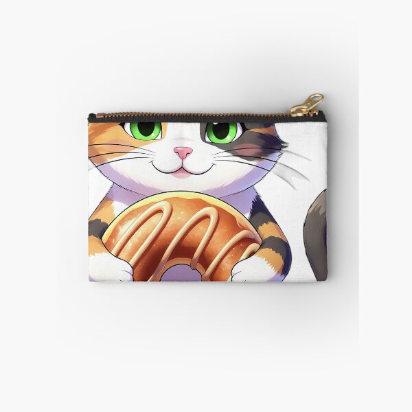 Item preview, Cute Calico Cat Hugging Glazed Apple Cider Donut designed and sold by pumsquare.