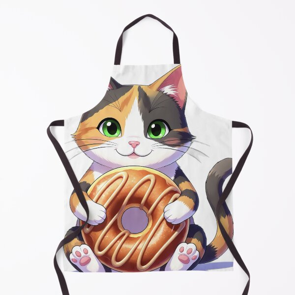 Item preview, Cute Calico Cat Hugging Glazed Apple Cider Donut designed and sold by pumsquare.