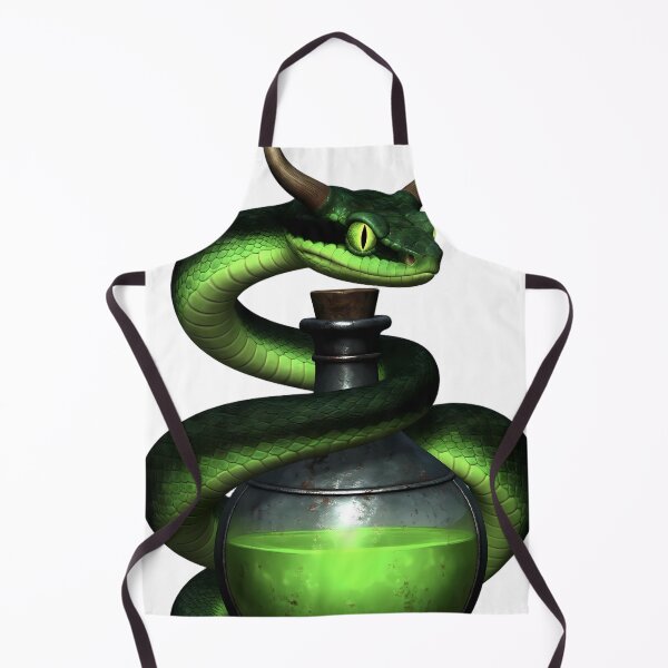 Item preview, Gothic Emerald Viper Antique Pewter Arsenic Flask designed and sold by IllumeInk.