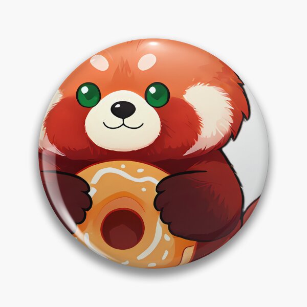 Item preview, Cute Red Panda Hugging Apple Cider Donut designed and sold by pumsquare.