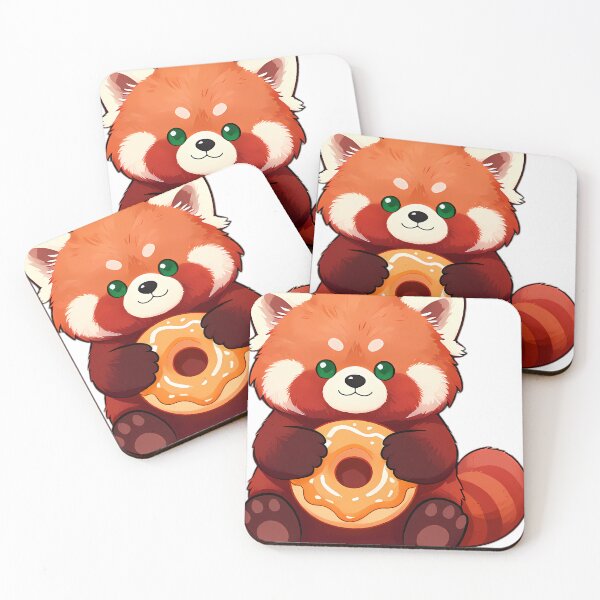 Item preview, Cute Red Panda Hugging Apple Cider Donut designed and sold by pumsquare.