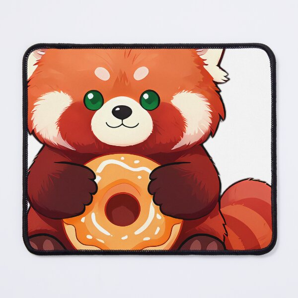 Item preview, Cute Red Panda Hugging Apple Cider Donut designed and sold by pumsquare.