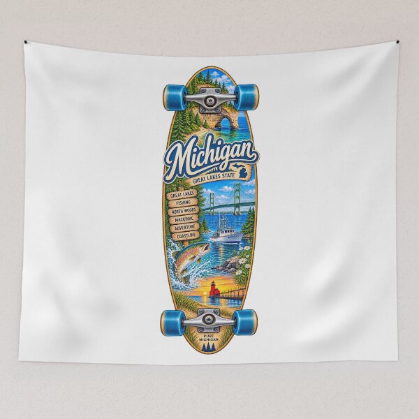 Item preview, Michigan Gen X Skateboard designed and sold by Whimspired By Paxx.