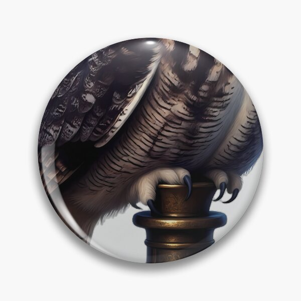 Item preview, Gothic Great Horned Owl Carved Bronze Poison Flask designed and sold by IllumeInk.