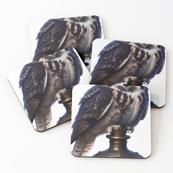Item preview, Gothic Great Horned Owl Carved Bronze Poison Flask designed and sold by IllumeInk.