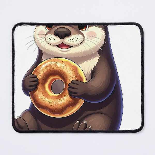 Item preview, Cute Sea Otter Hugging Golden Cider Donut designed and sold by pumsquare.