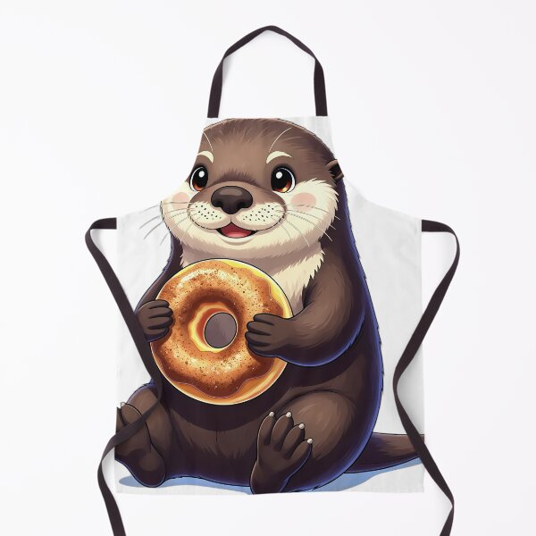 Item preview, Cute Sea Otter Hugging Golden Cider Donut designed and sold by pumsquare.